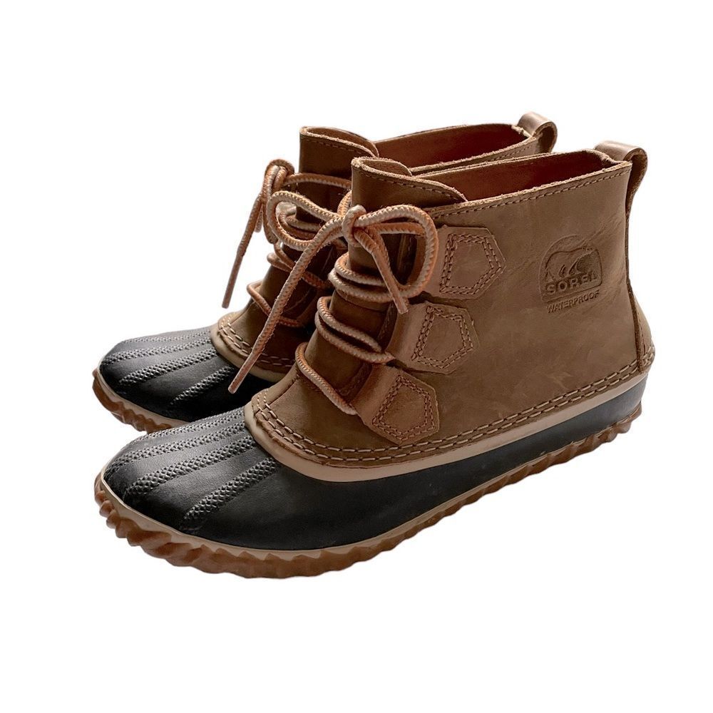 SOREL Women's Out N About Leather Boot Brown Size 7